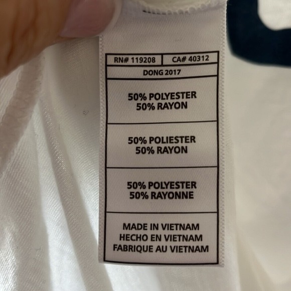 Mitchell & Ness Womens Sporting KC 3/4 Sleeve Tshirt‎ Size XL White Blue Soccer - Picture 6 of 9